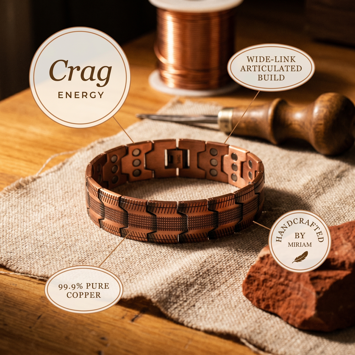 Miriam's Crag Copper Bracelet