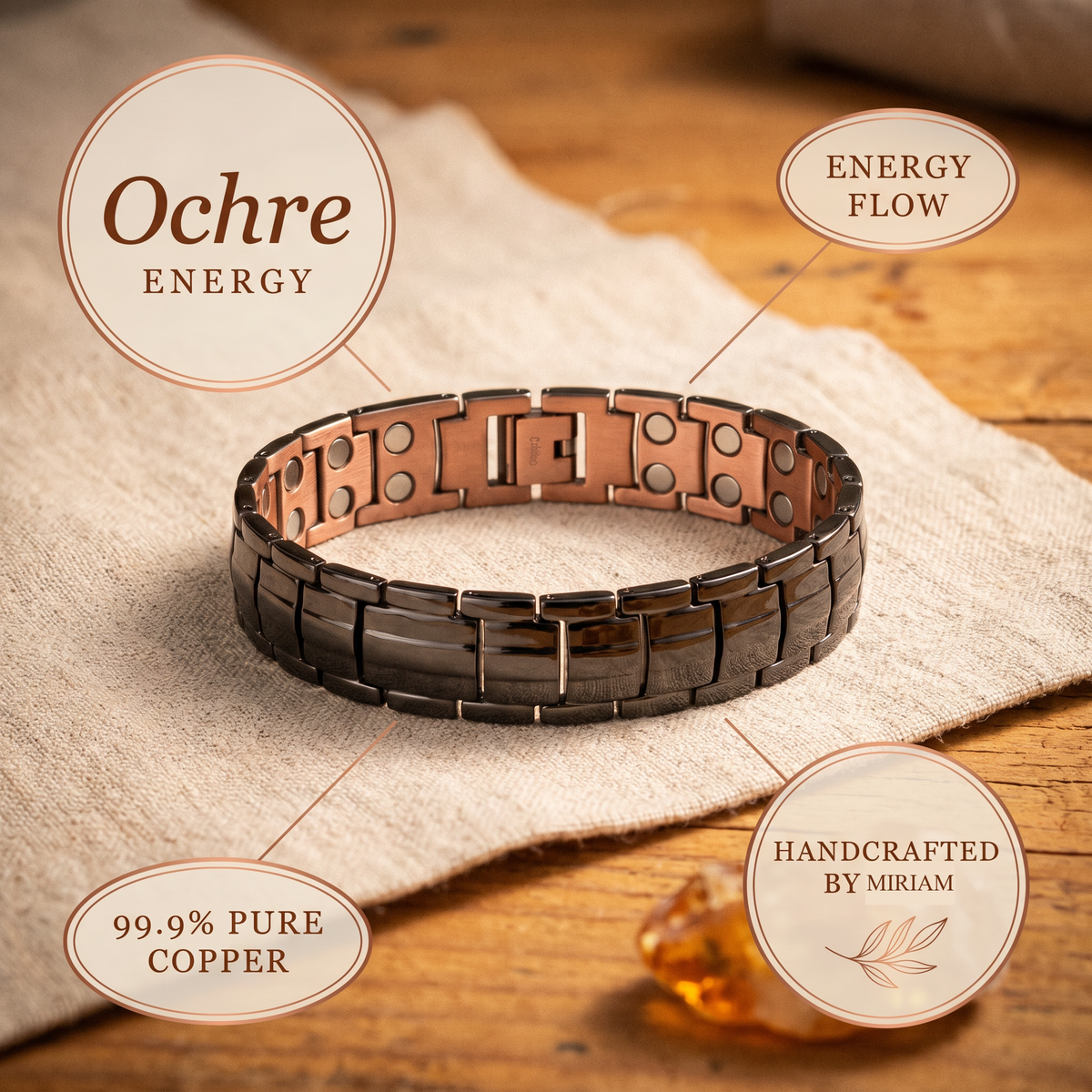 Miriam's Ochre Men's Copper Bracelet