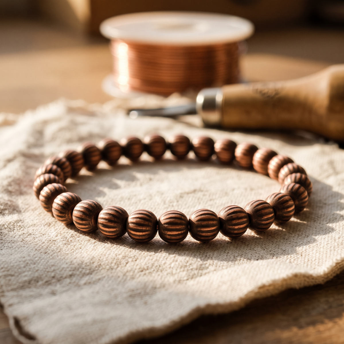 Miriam's Bark Copper Bracelet