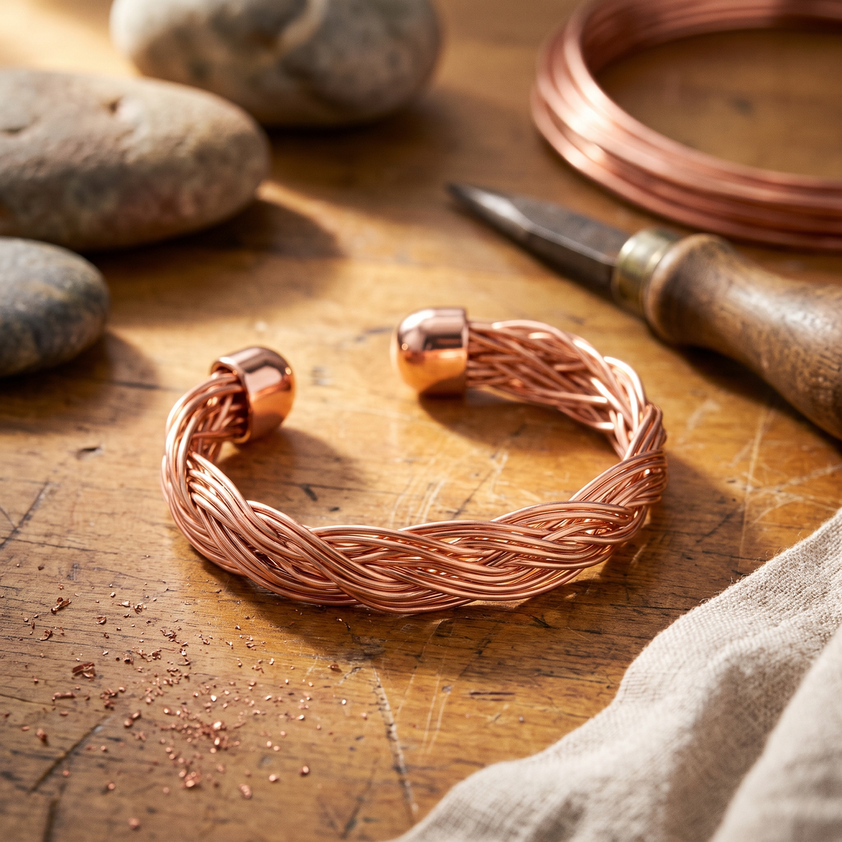 Miriam's Elm Copper Cuff Bracelet