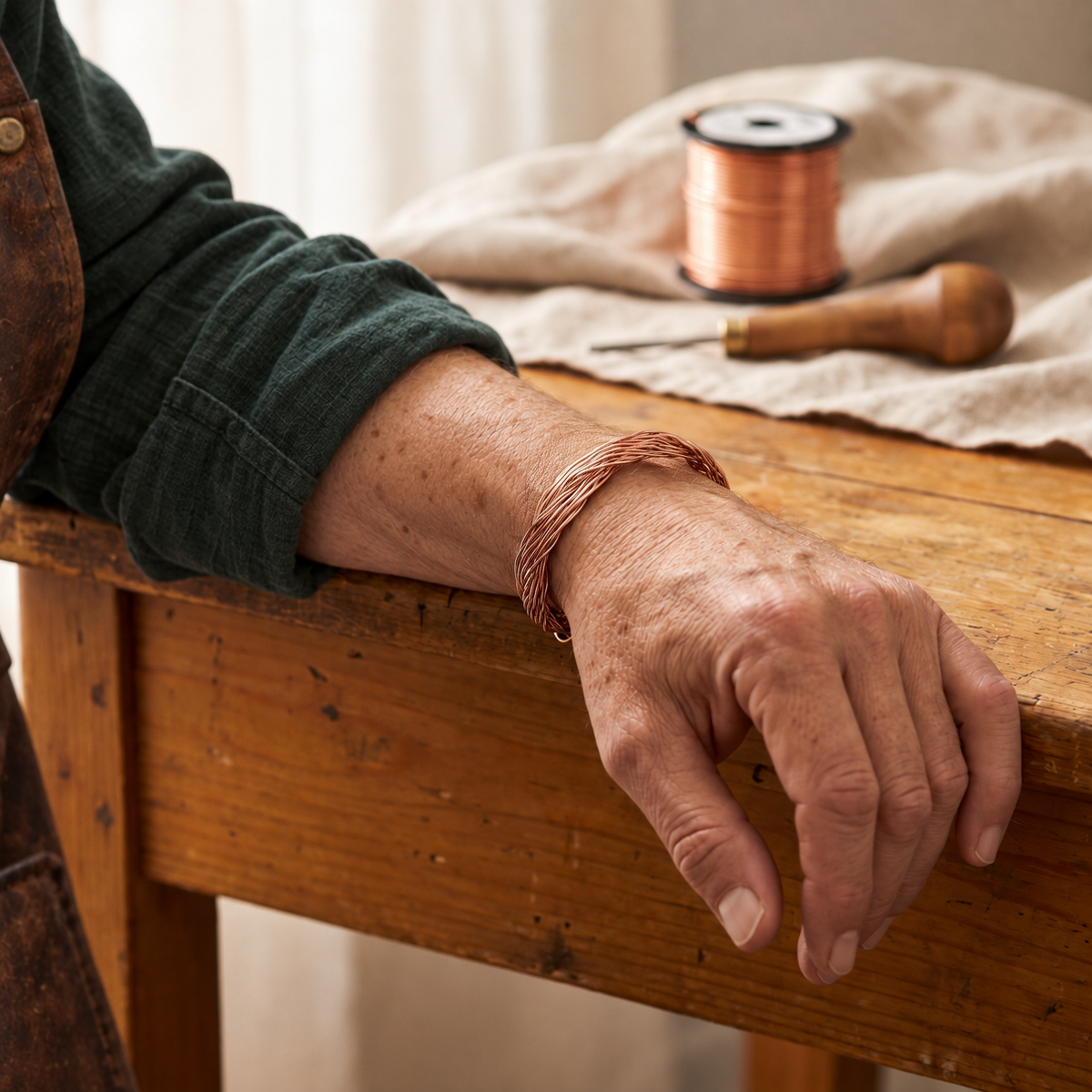 Miriam's Elm Copper Cuff Bracelet