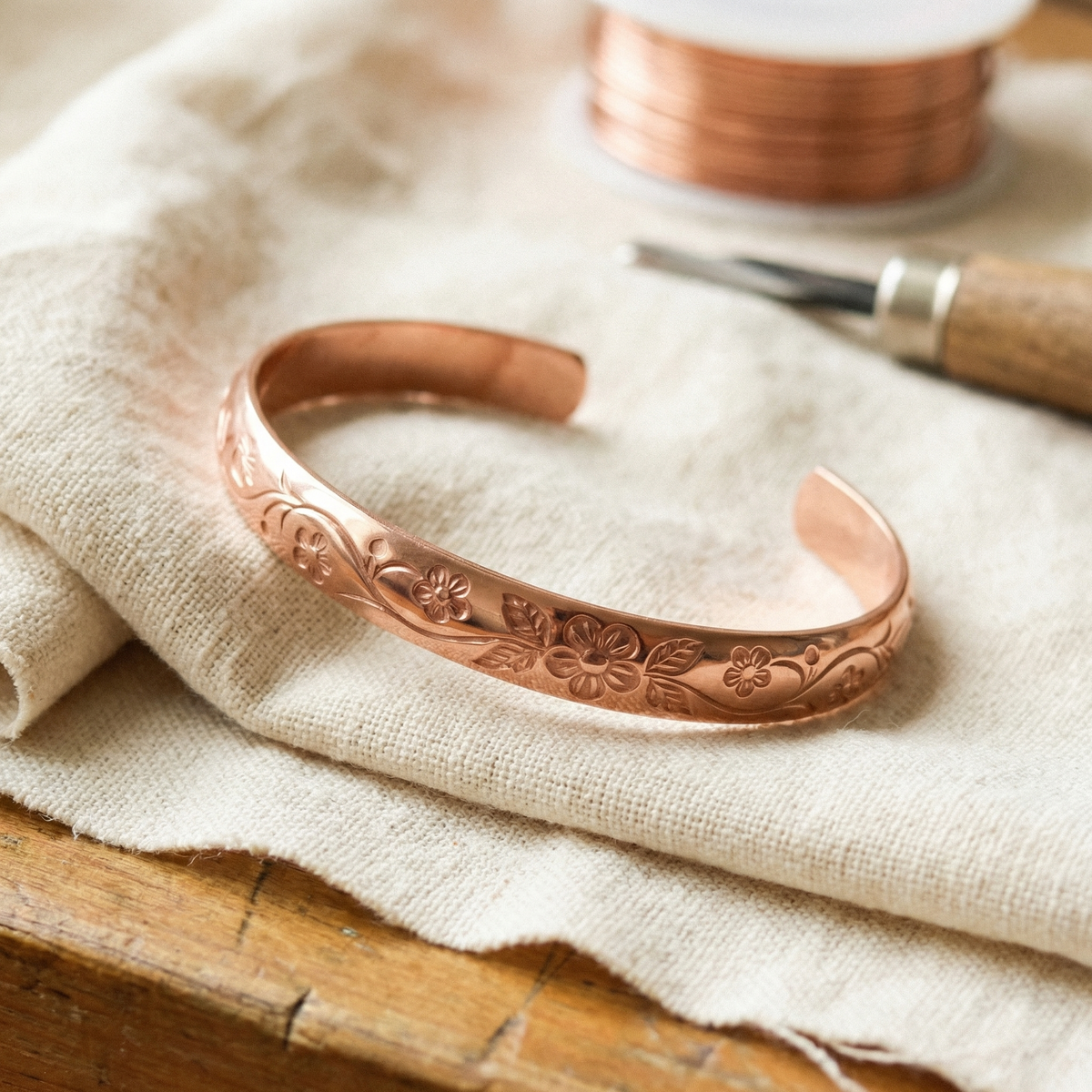 Miriam's Bloom Copper Bracelet