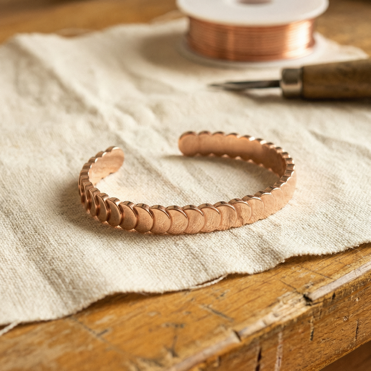 Miriam's Tide Copper Bracelet