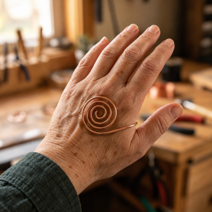 Miriam's Flow Copper Hand Spiral