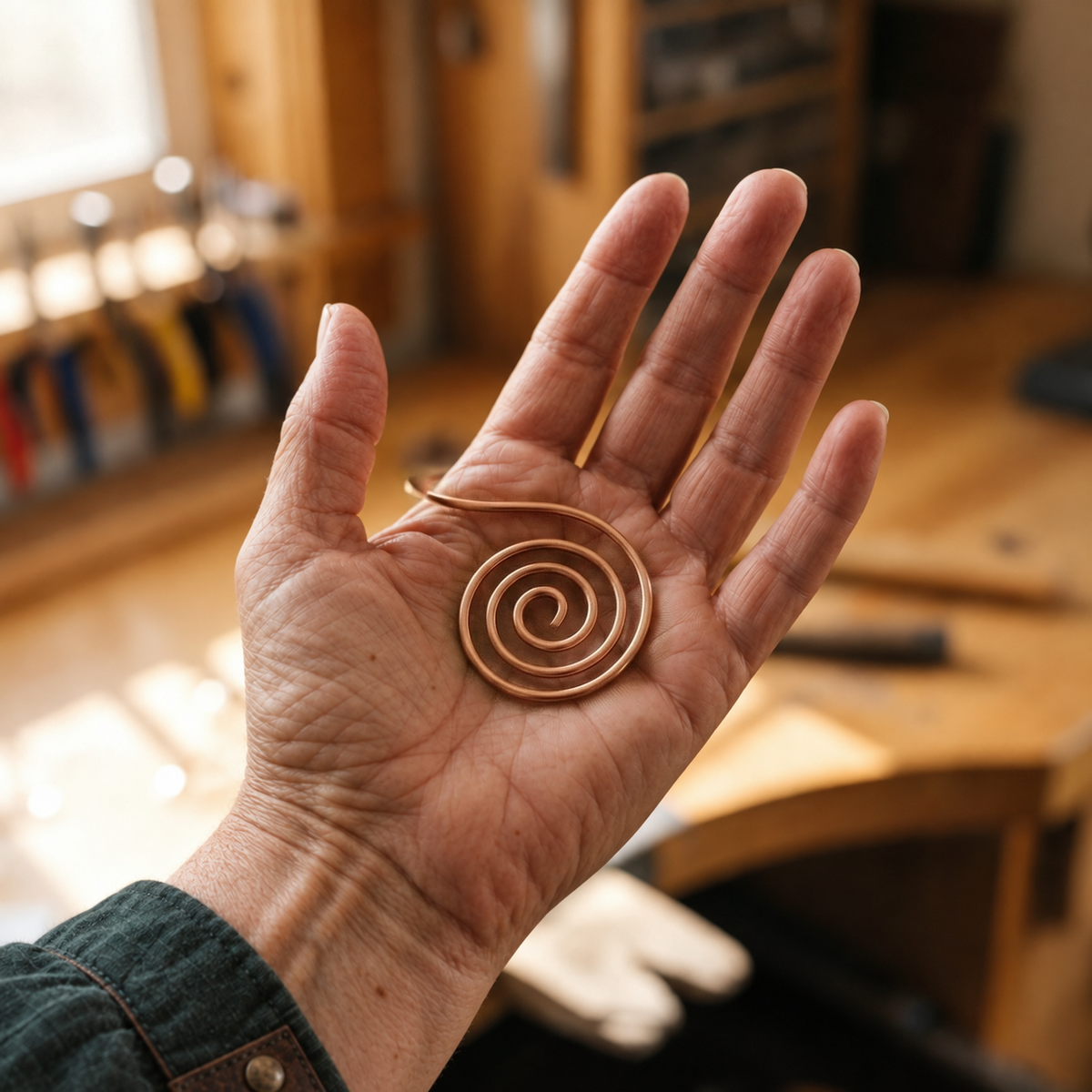 Miriam's Flow Copper Hand Spiral