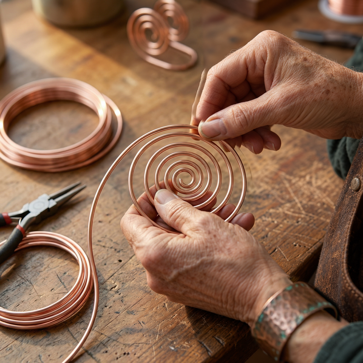 Miriam's Flow Copper Hand Spiral