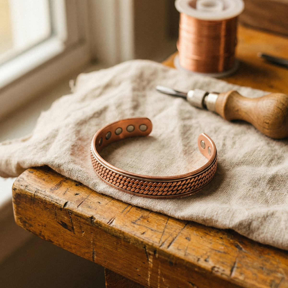 Miriam's Wave Copper Bracelet
