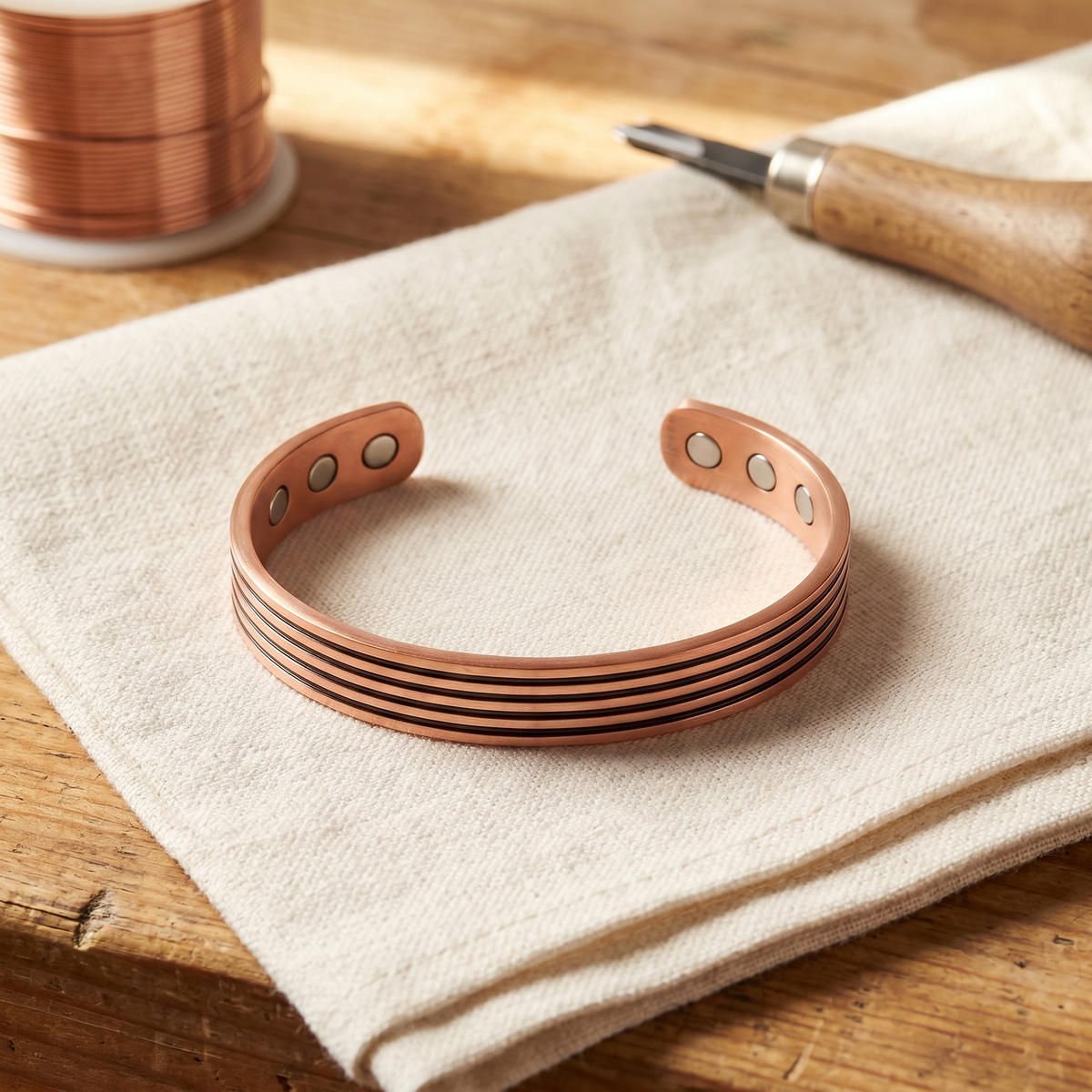 Miriam's Sage Copper Bracelet
