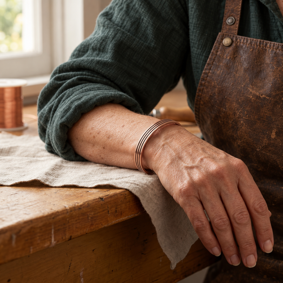 Miriam's Sage Copper Bracelet