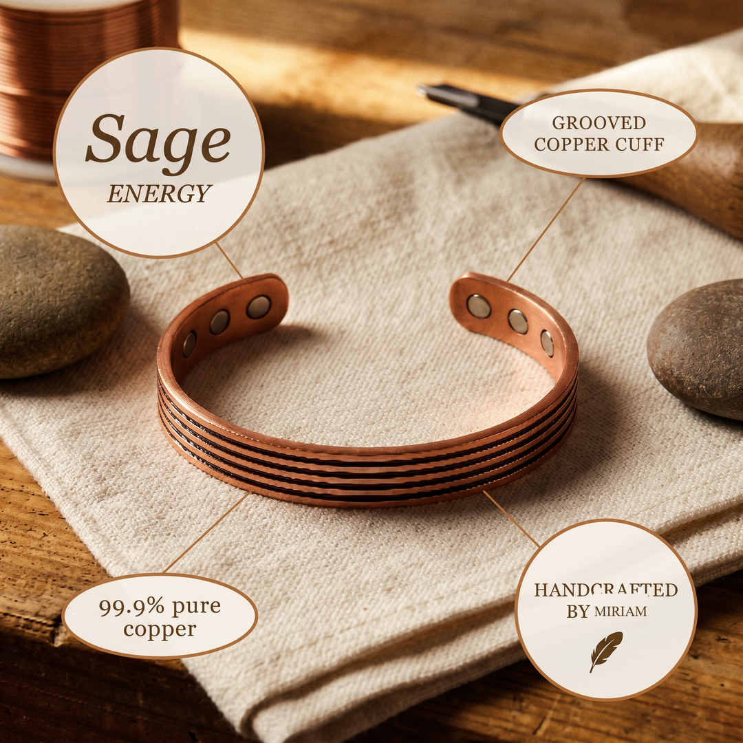 Miriam's Sage Copper Bracelet