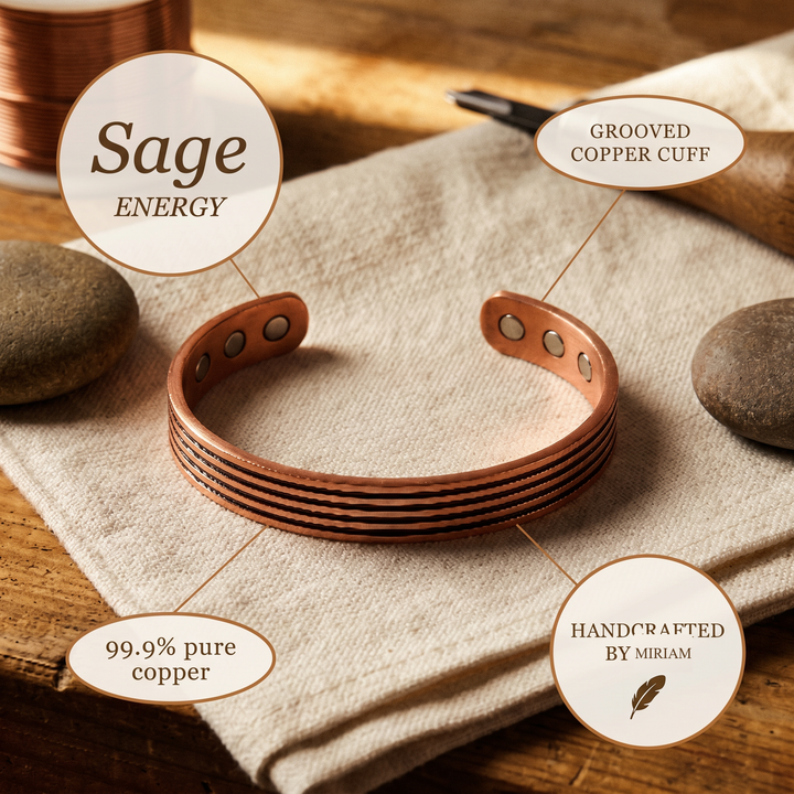 Miriam's Sage Copper Bracelet