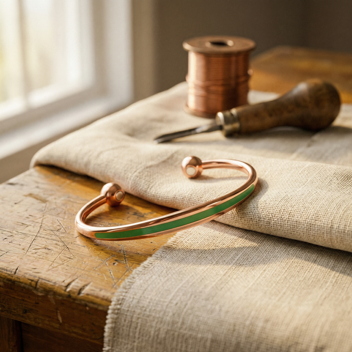 Miriam's Jade Copper Bracelet