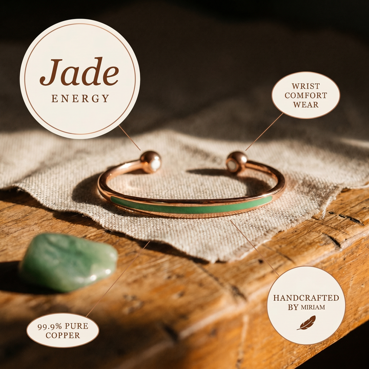 Miriam's Jade Copper Bracelet