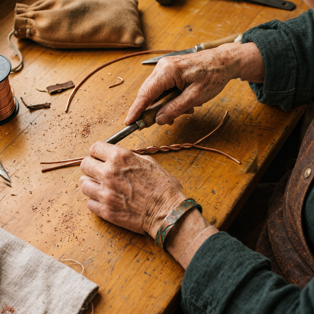 Miriam's Seam Copper Bracelet