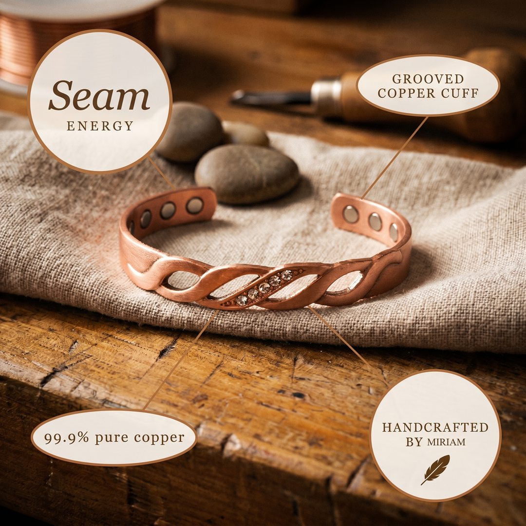 Miriam's Seam Copper Bracelet