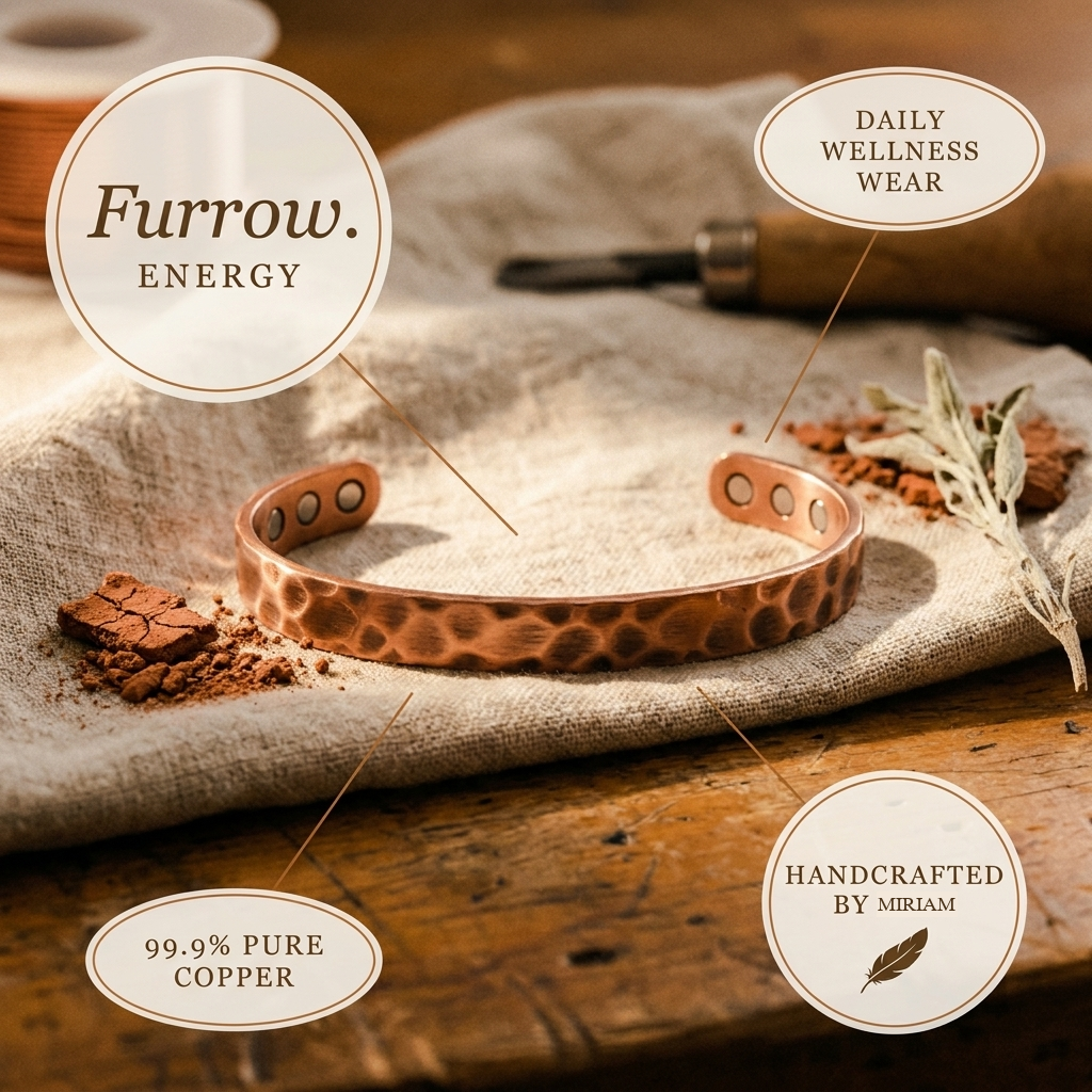 Miriam's Furrow Copper Bracelet