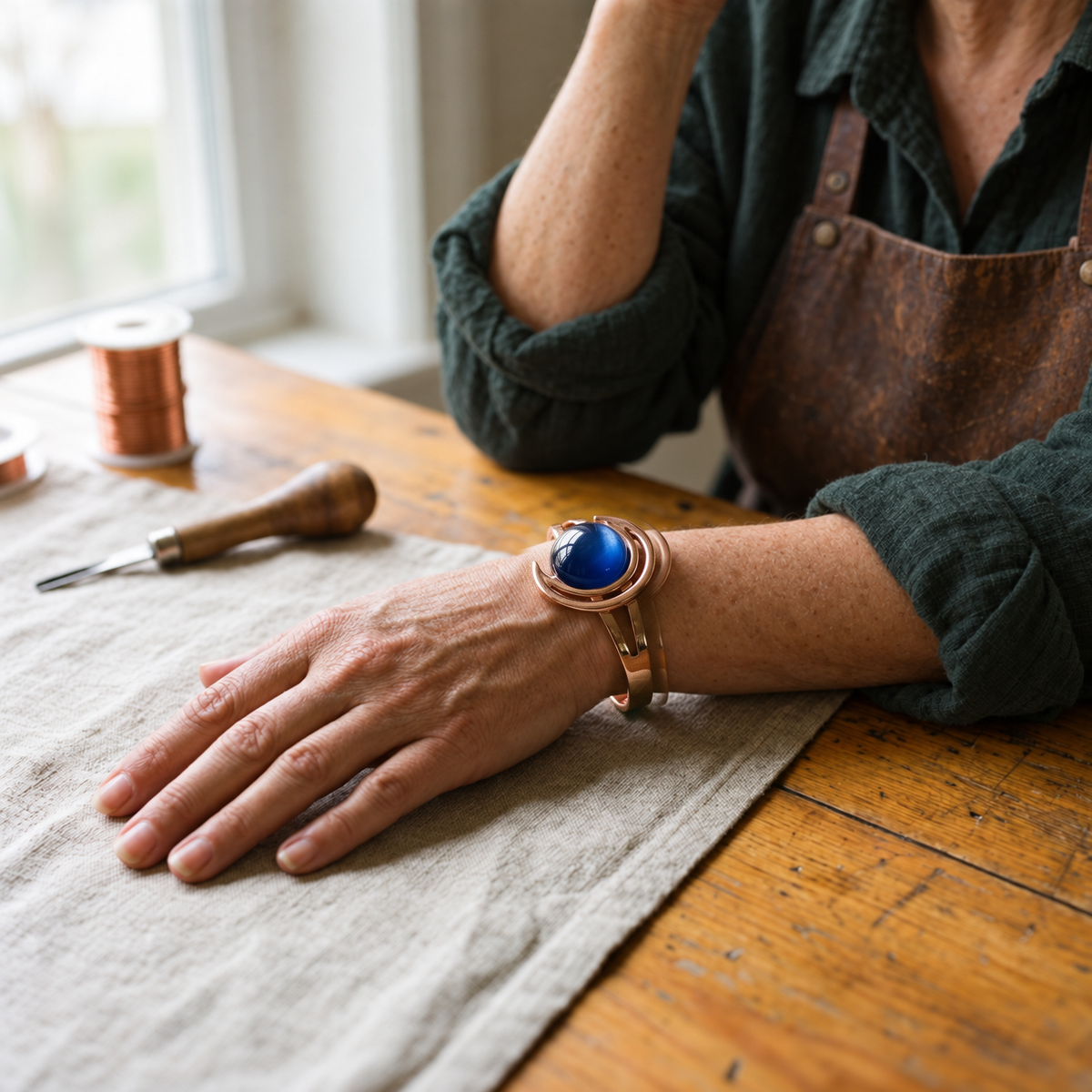 Miriam's Sphere Copper Bracelet