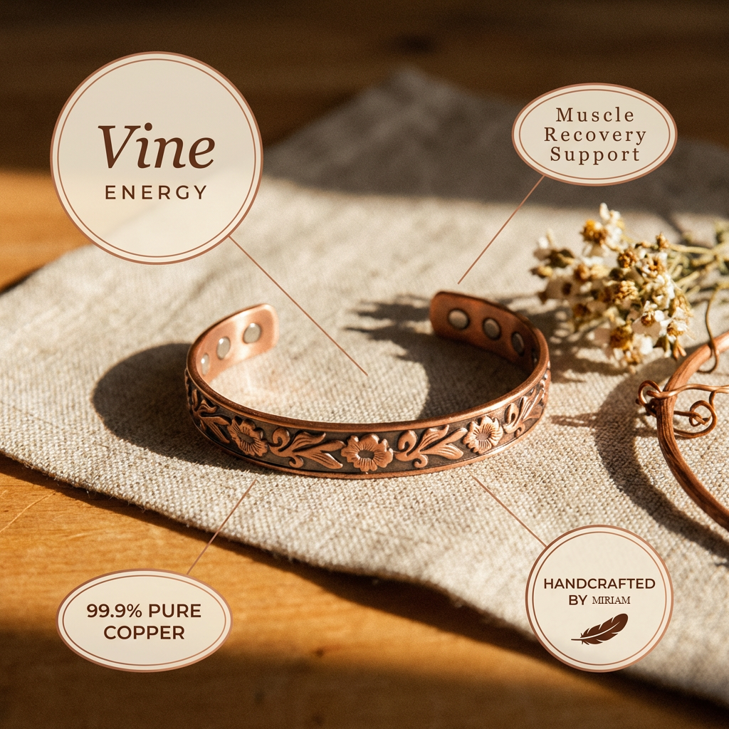 Miriam's Vine Copper Bracelet