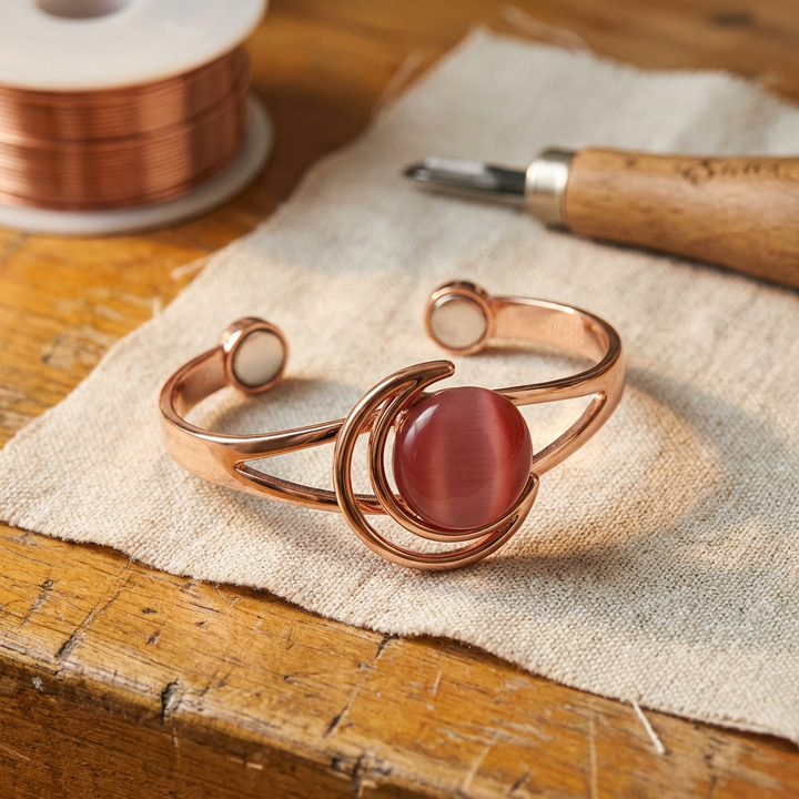 Miriam's Sphere Pink Copper Bracelet