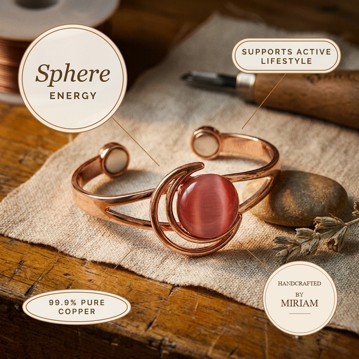 Miriam's Sphere Pink Copper Bracelet