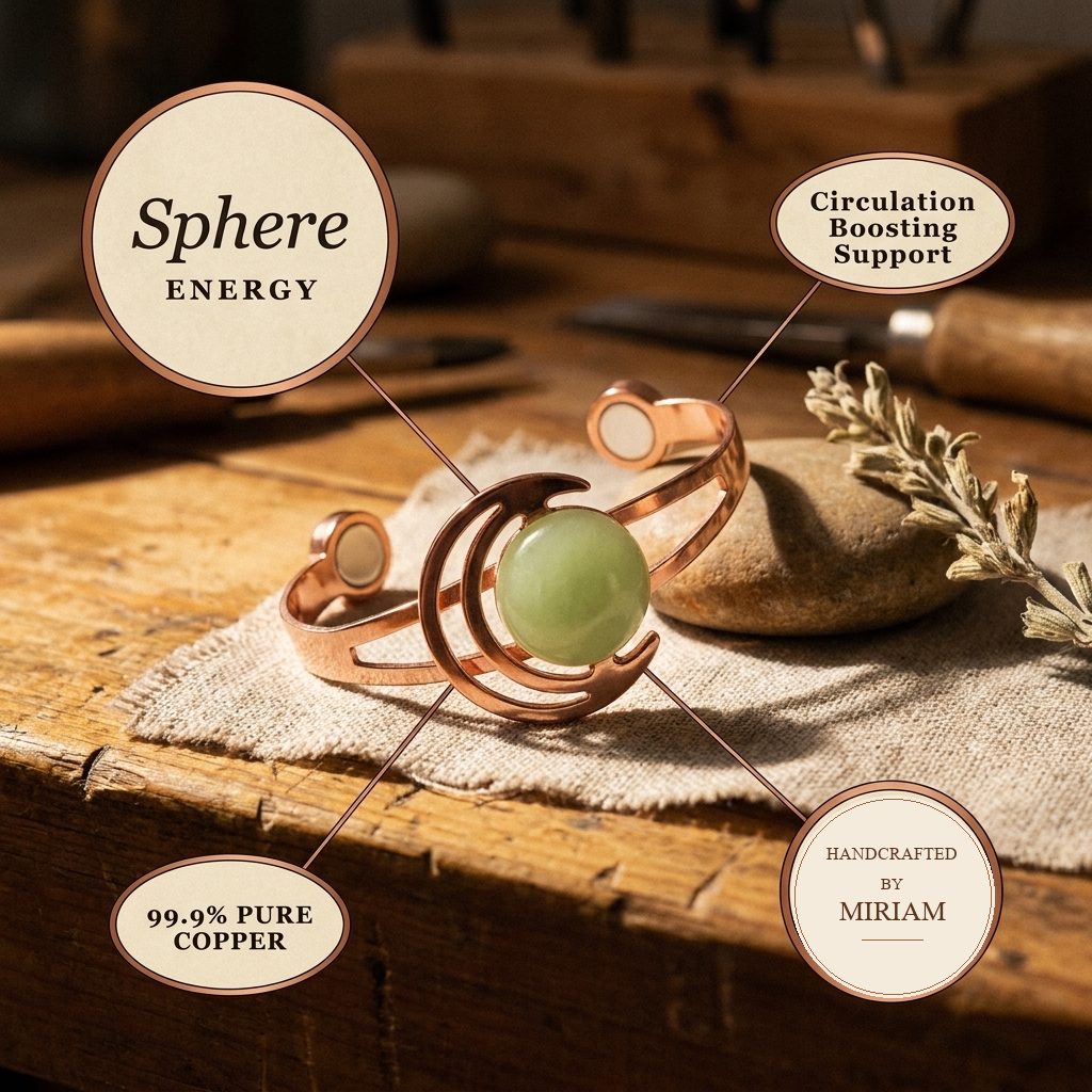 Miriam's Sphere Green Copper Bracelet