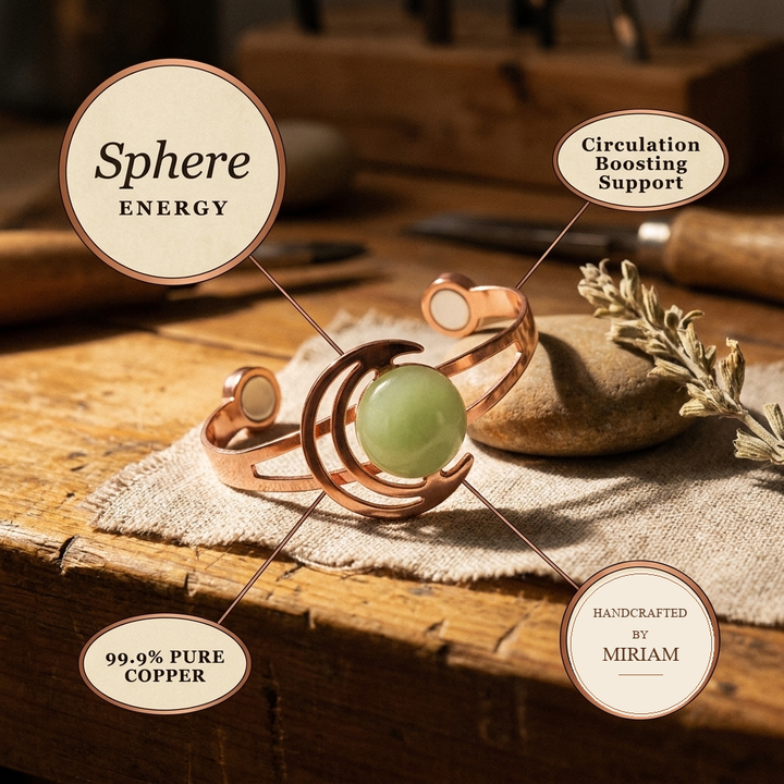 Miriam's Sphere Green Copper Bracelet
