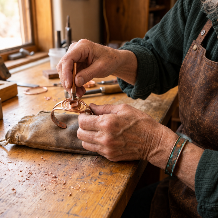 Miriam's Sedge Copper Bracelet