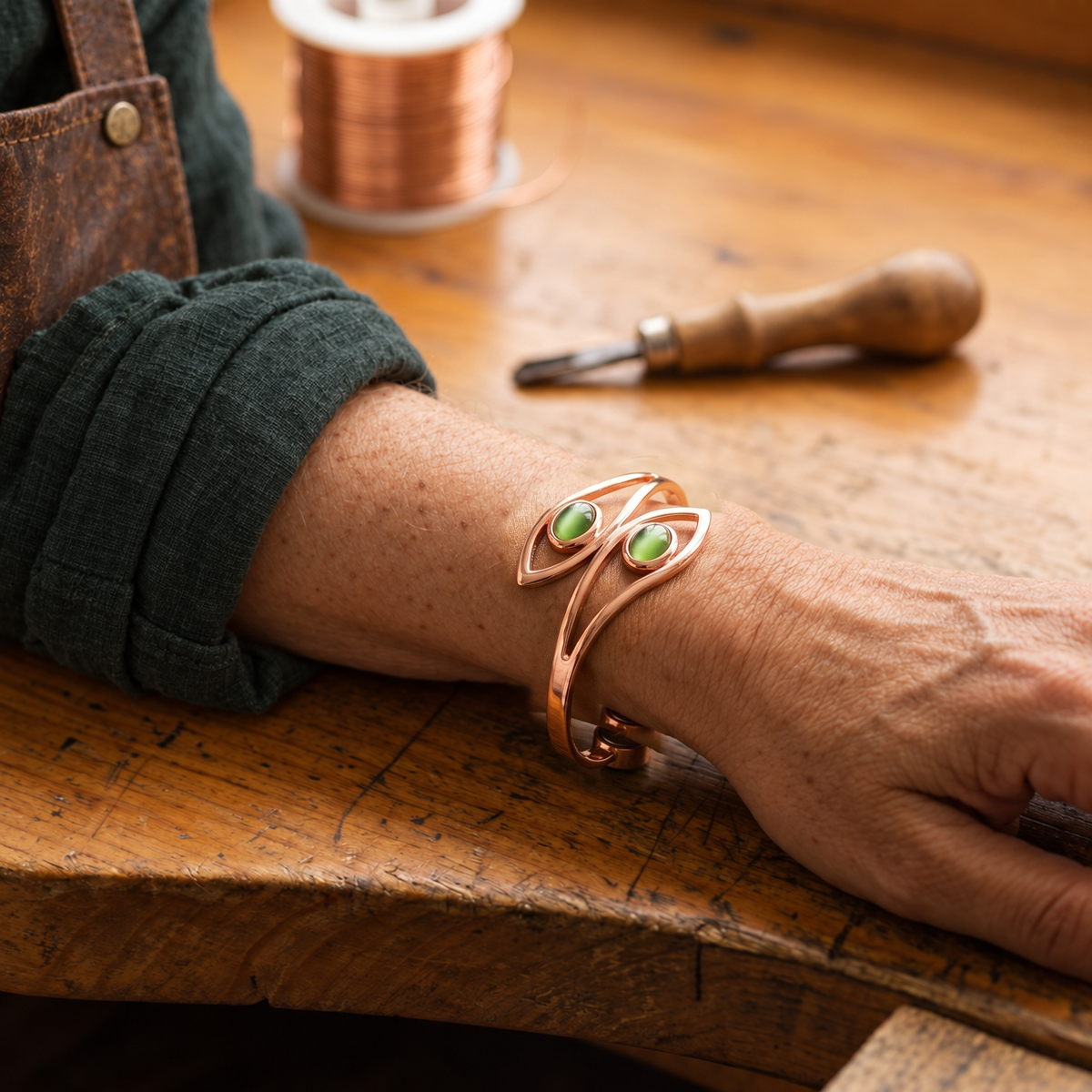 Miriam's Opal Copper Bracelet