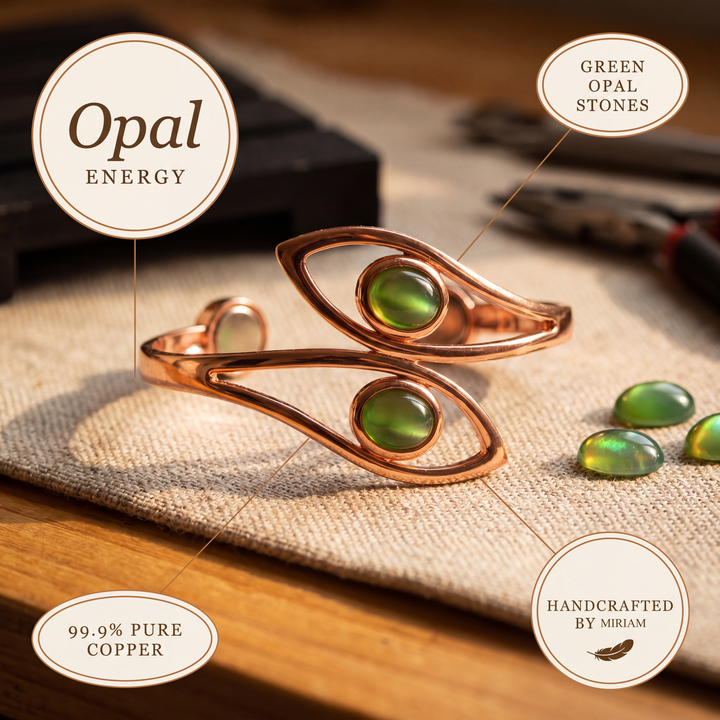 Miriam's Opal Copper Bracelet