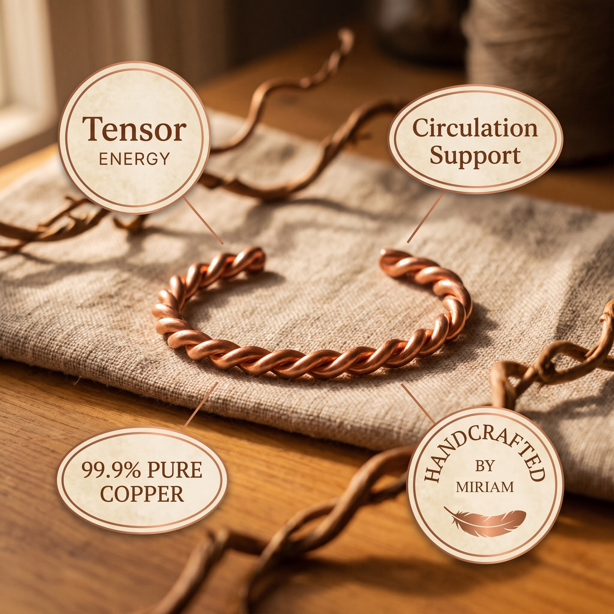 Miriam's Tensor Copper Bracelet