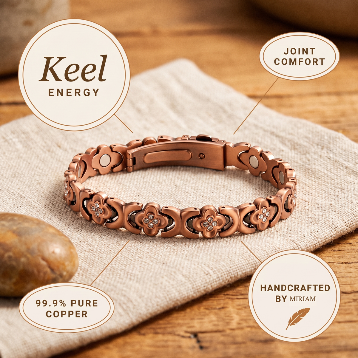 Miriam's Keel Copper Bracelet