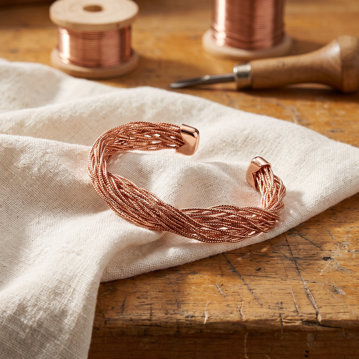 Miriam's Finch Copper Bracelet