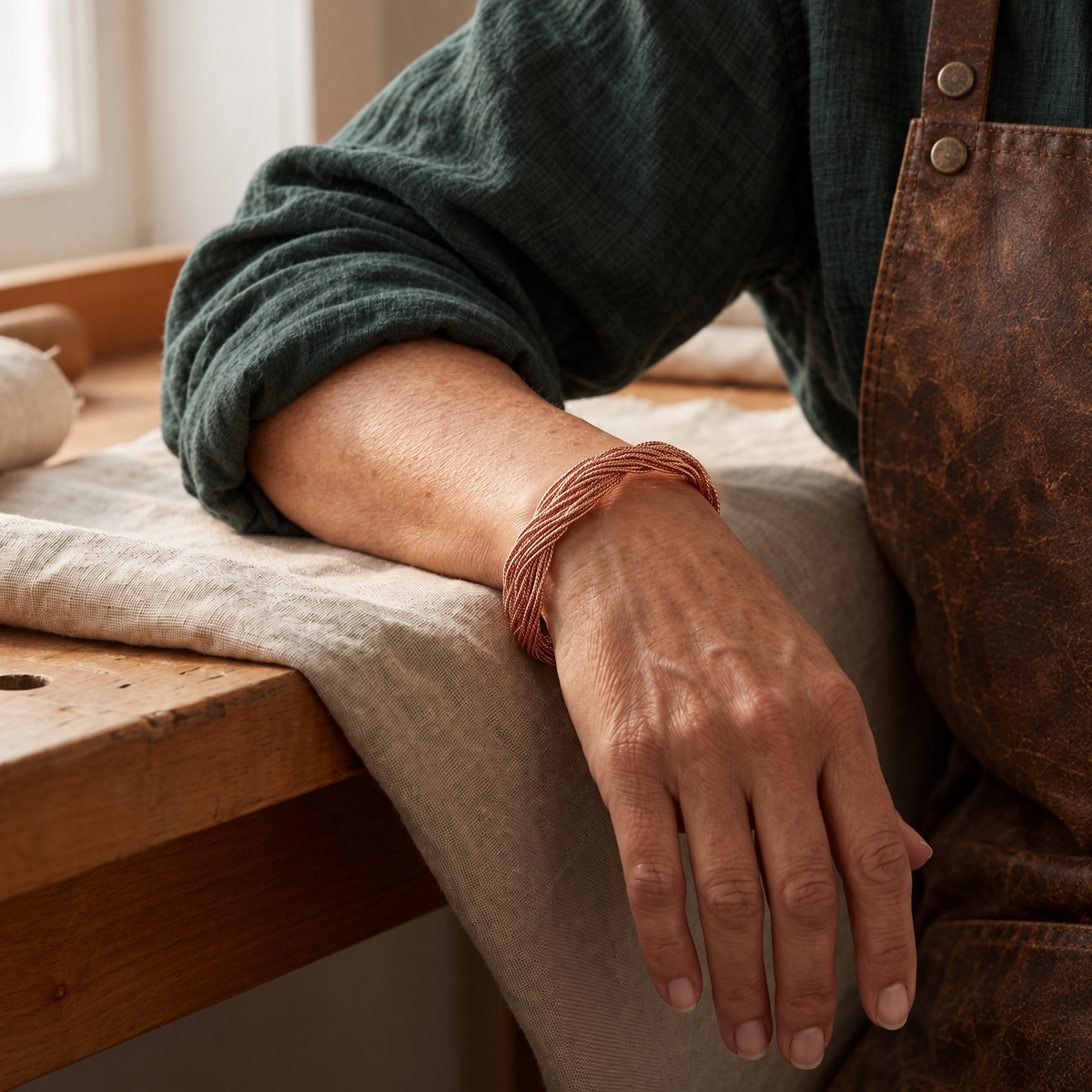 Miriam's Finch Copper Bracelet