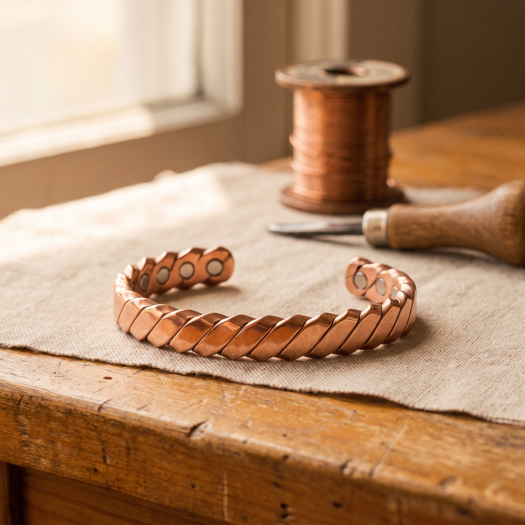 Miriam's Moss Copper Bracelet