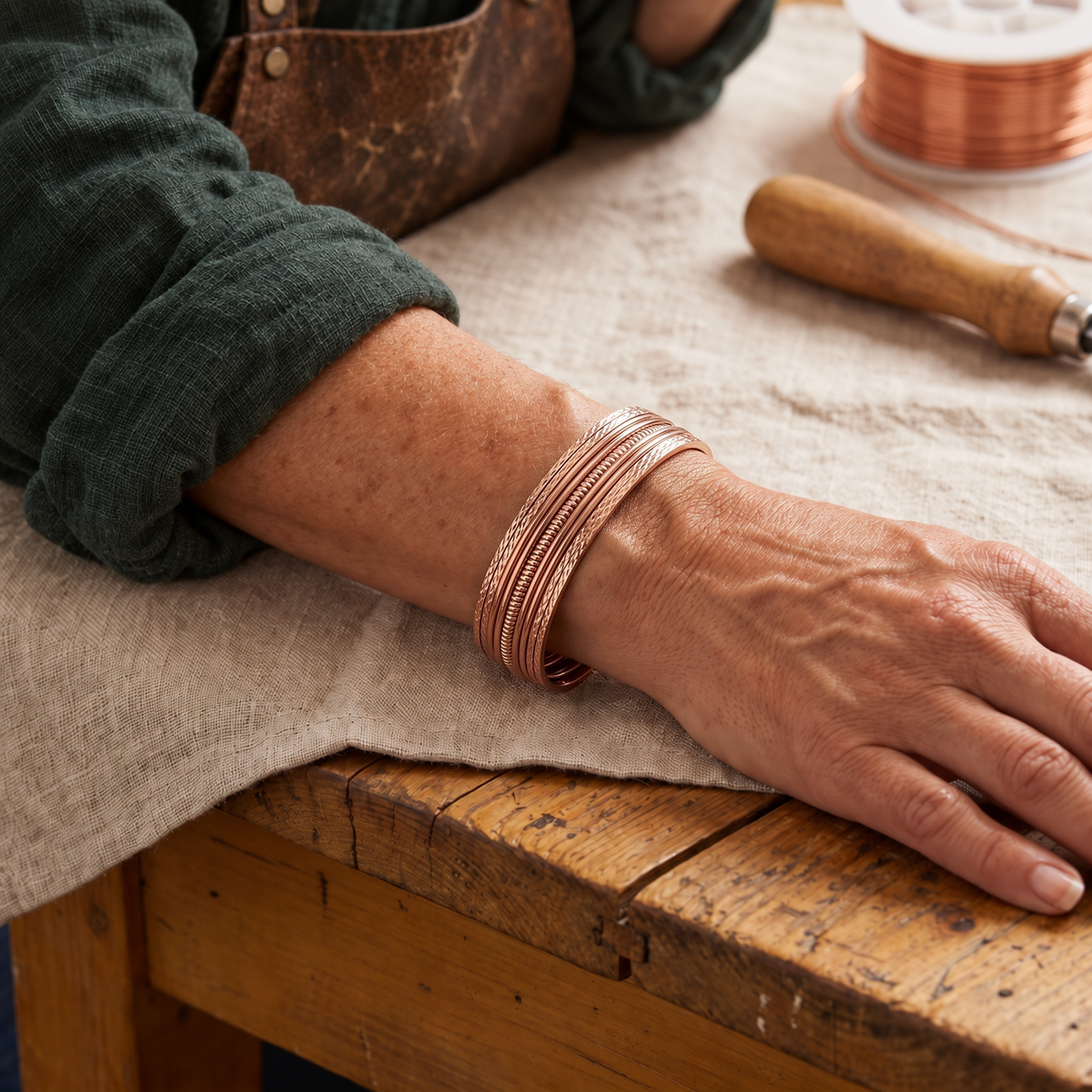 Miriam's Bracken Copper Bracelet