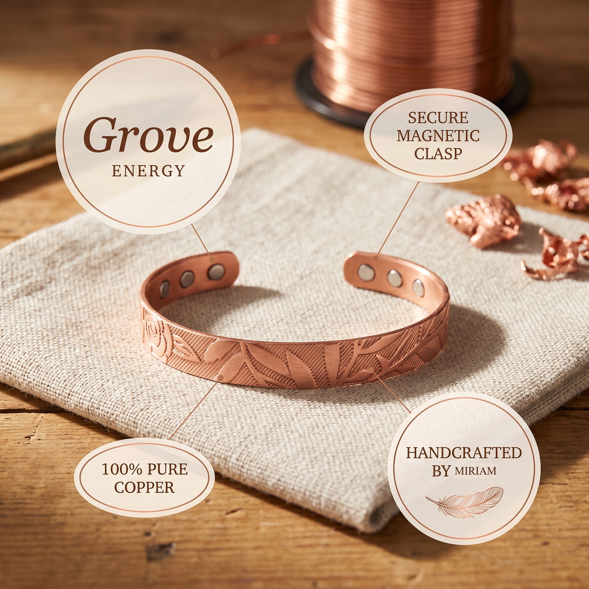 Miriam's Grove Copper Bracelet