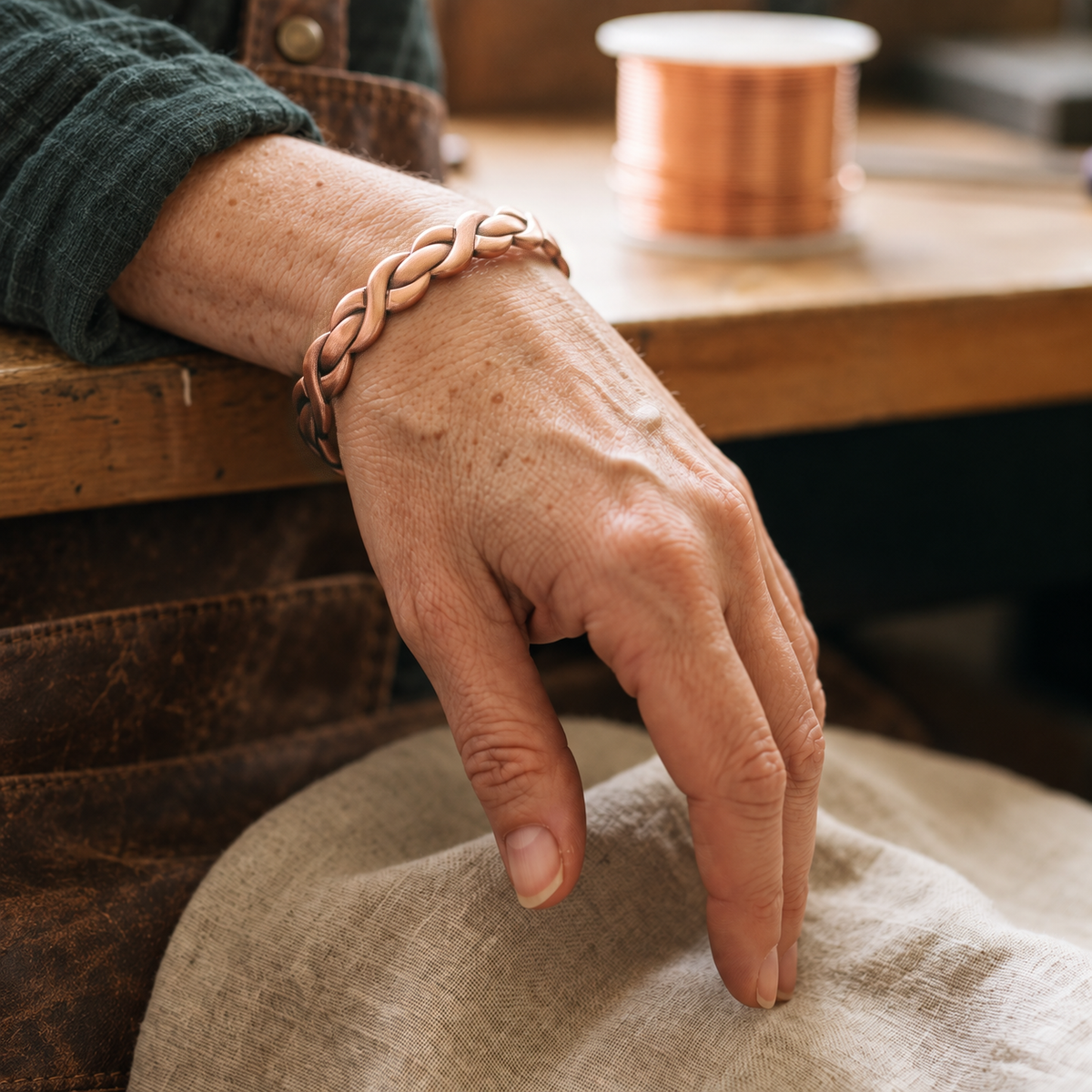 Miriam's Loom Copper Bracelet