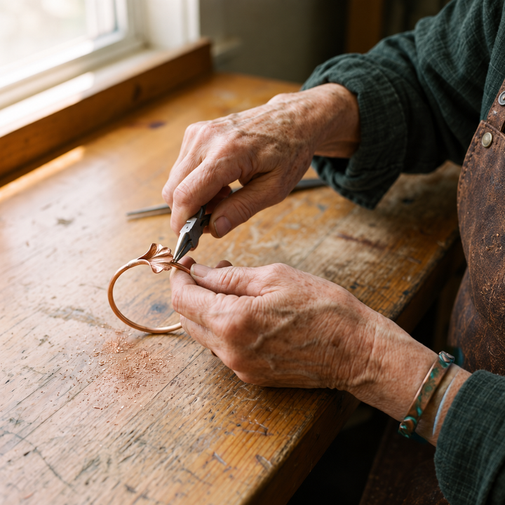 Miriam's Shell Copper Bracelet
