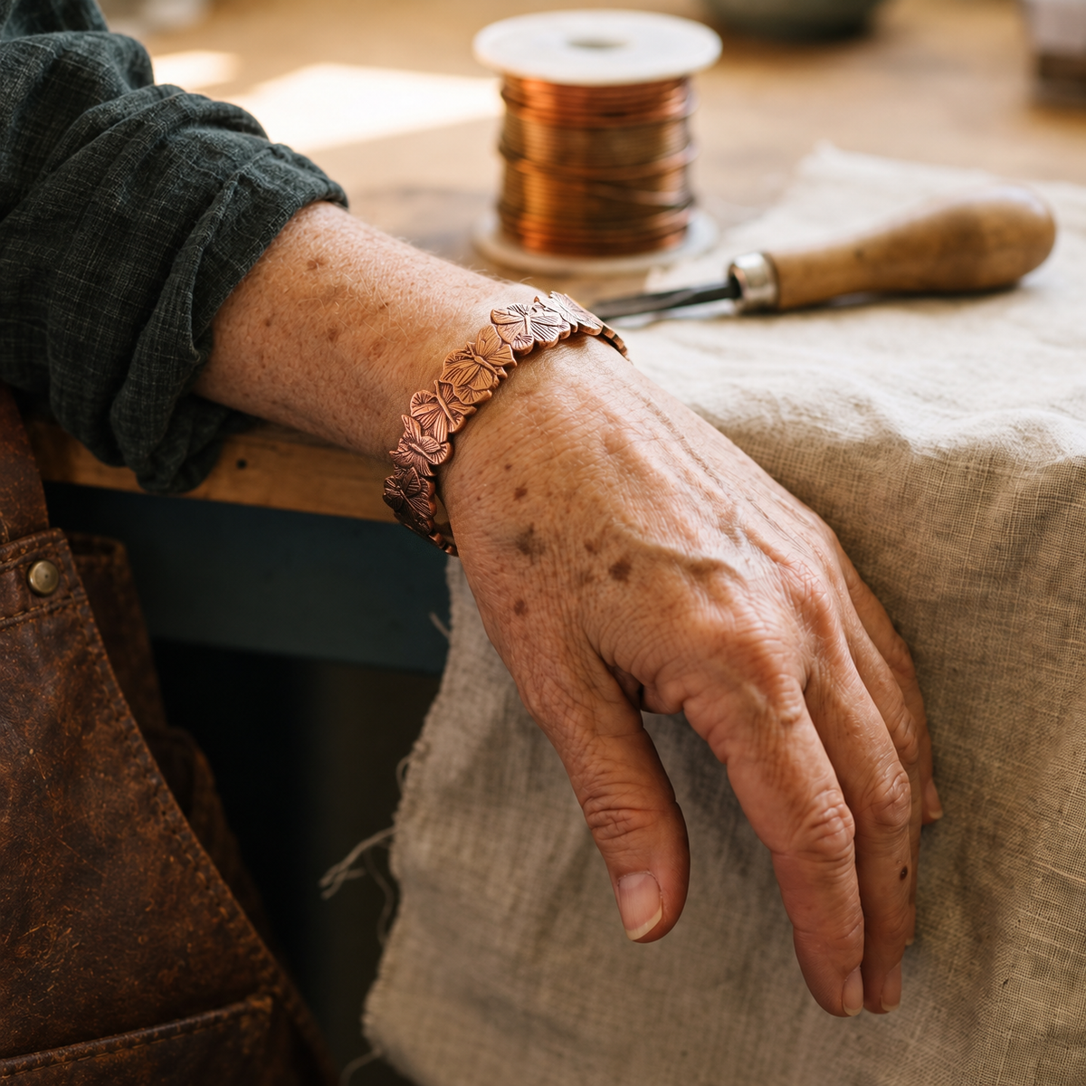 Miriam's Sky Copper Bracelet