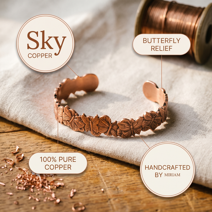 Miriam's Sky Copper Bracelet