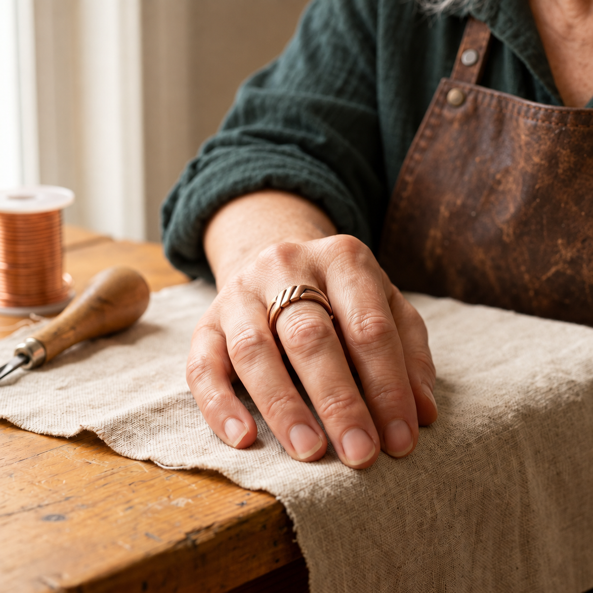 Miriam's Peat Copper Ring