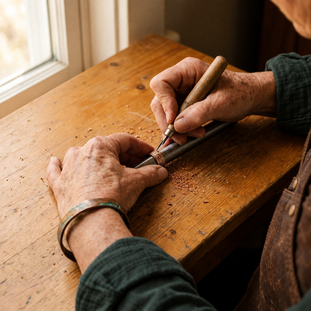 Miriam's Fern Copper Ring