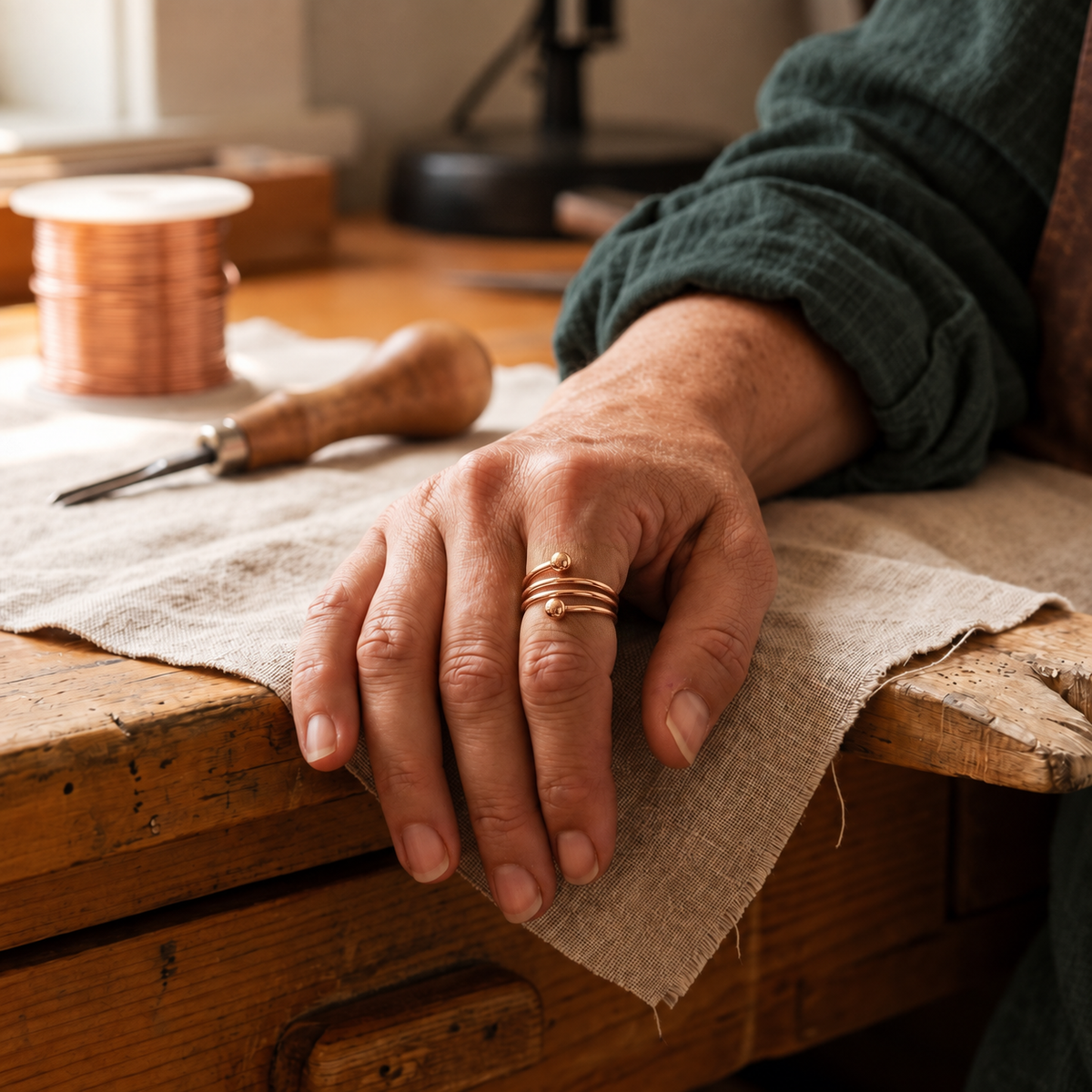 Miriam's Silt Copper Ring