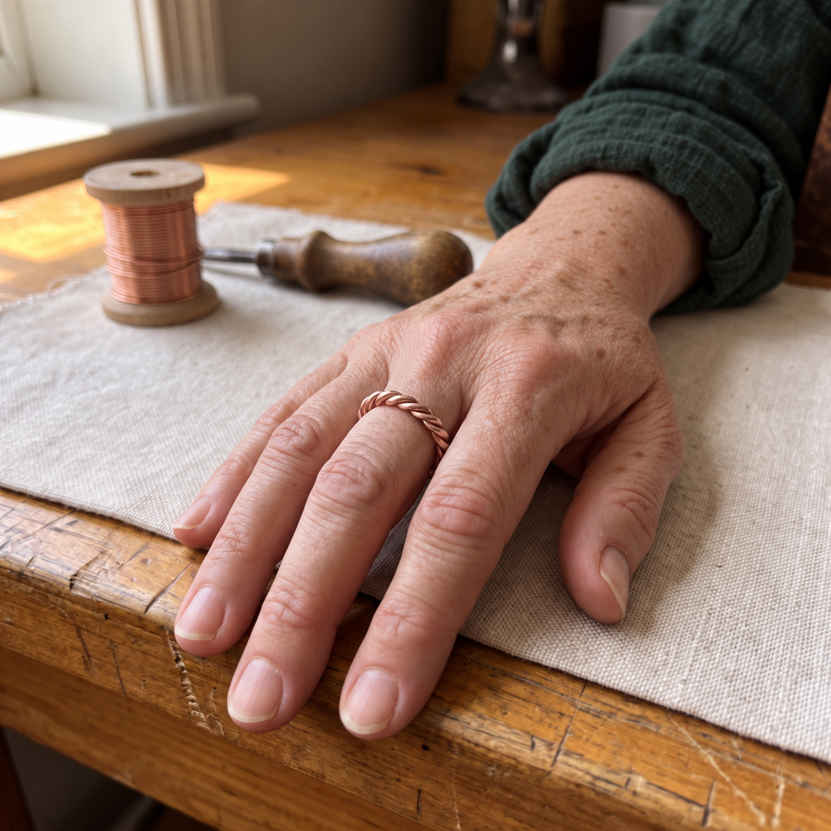 Miriam's Copper Tensor Ring