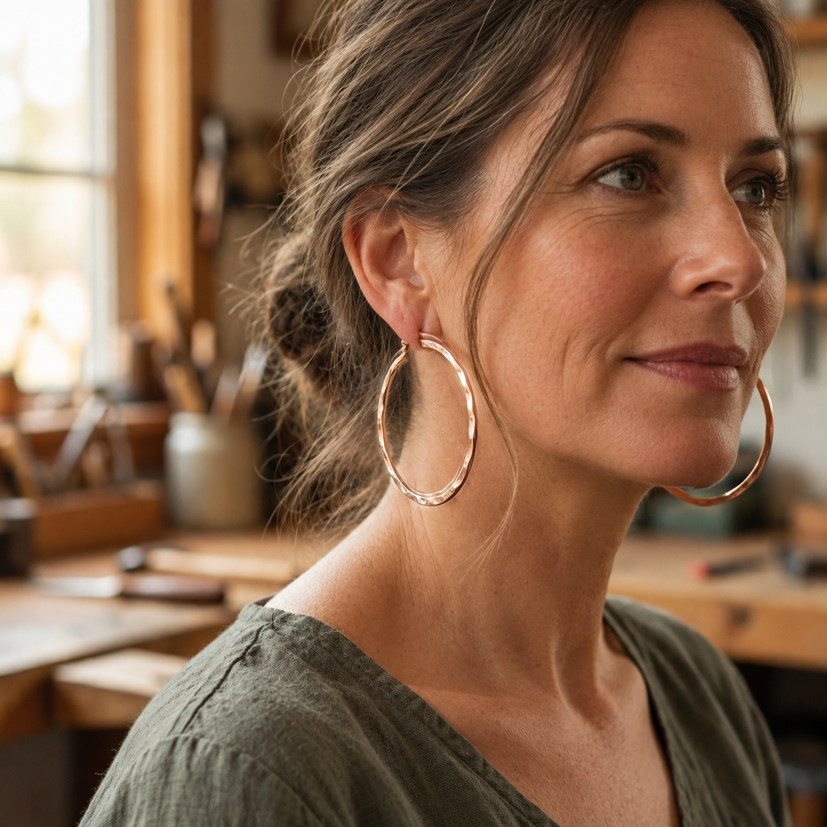 Miriam's Willow Copper Earrings