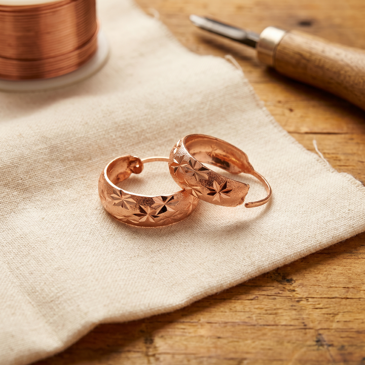 Miriam's Dew Copper Earrings