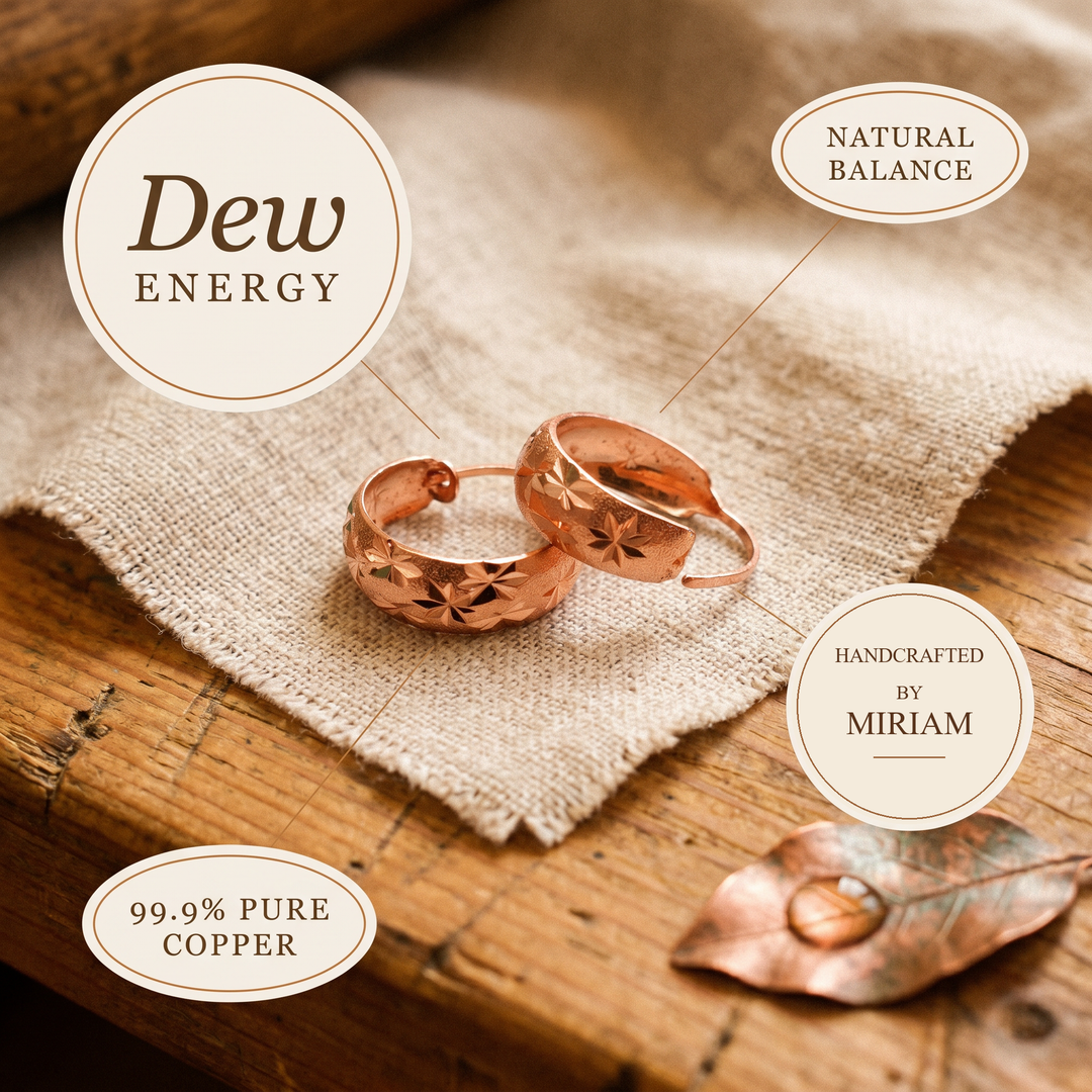 Miriam's Dew Copper Earrings