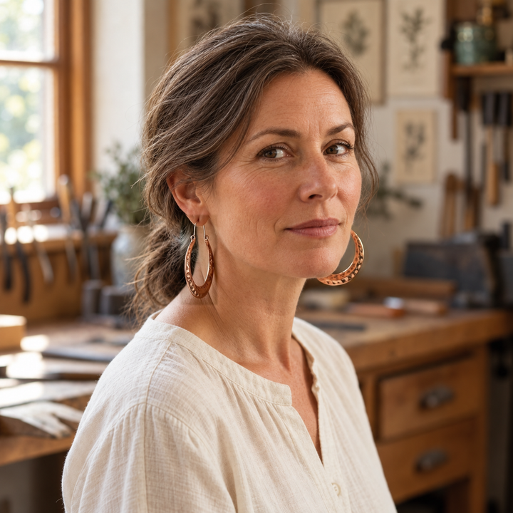 Miriam's Ember Copper Earrings
