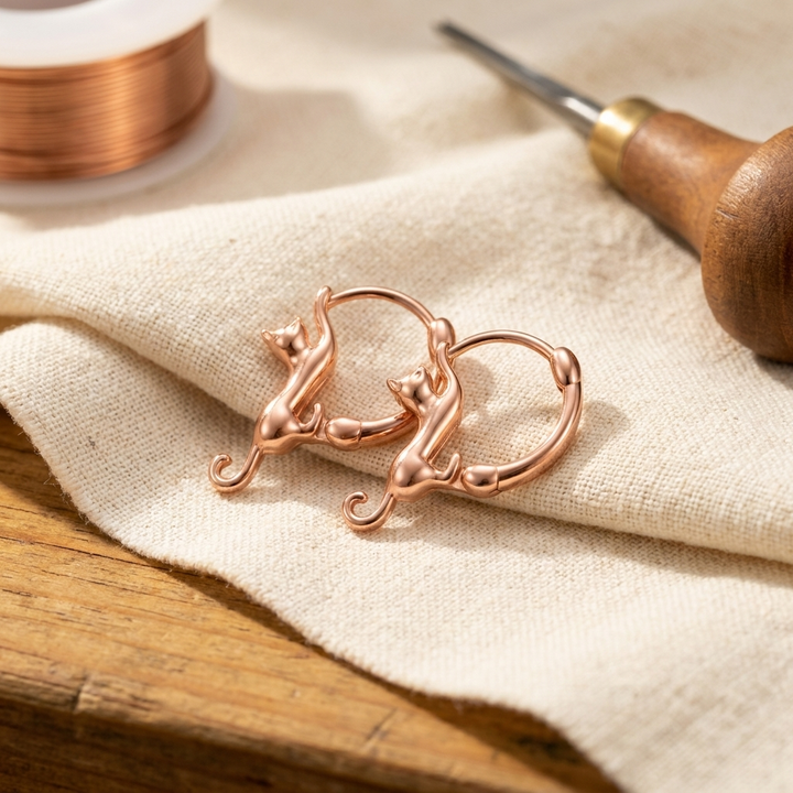 Miriam's Swirl Copper Earrings