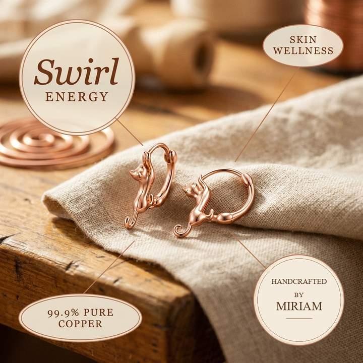Miriam's Swirl Copper Earrings